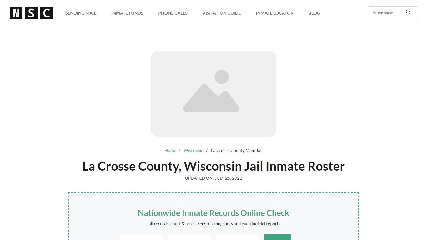La Crosse County, Wisconsin Jail Inmate List - Nationwide Inmate Lookup ...